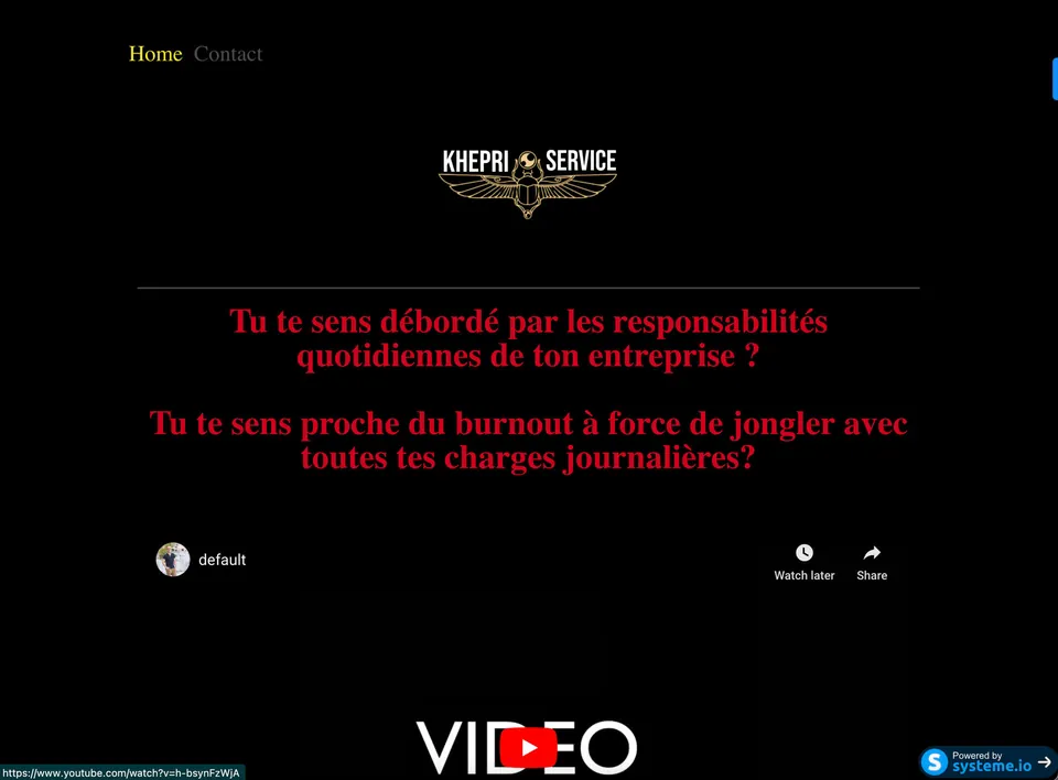 Khepri Service Landing Page